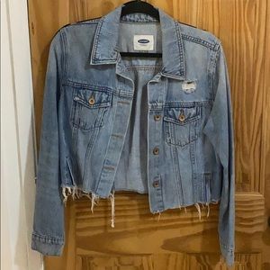 Cropped jean jacket
